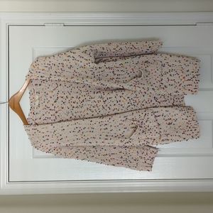 Entro Chenille Rainbow Confetti Cardigan size Medium